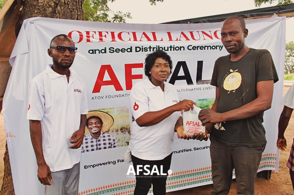 Seed handover ceremony to local farmer